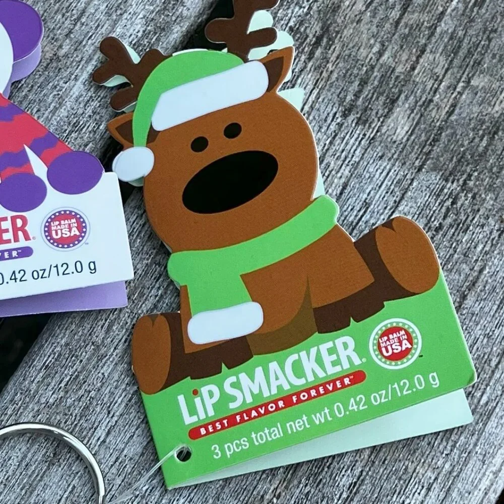 🆕 Lot of Three 3-Pack Holiday Themed Lip Smackers